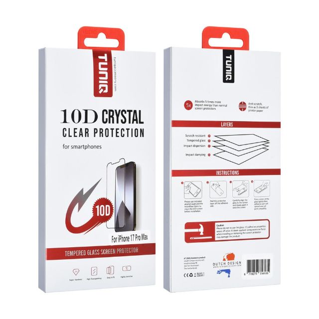 iPhone 17 Pro Max Screenprotector - Full coverage Screenprotector - Zwarte Rand