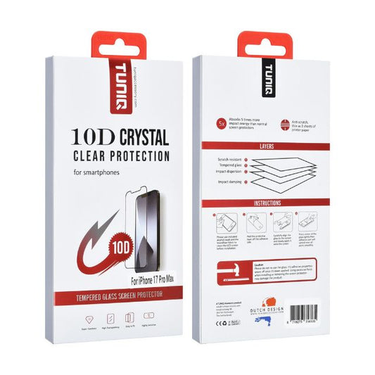 iPhone 17 Pro Max Screenprotector - Full coverage Screenprotector - Zwarte Rand