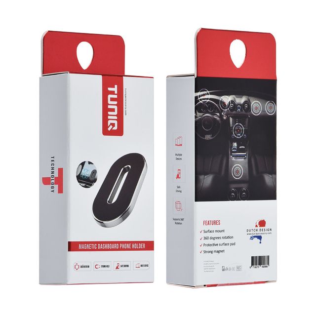 TUNIQ Telefoonhouder auto magnectic dashboard - Zwart
