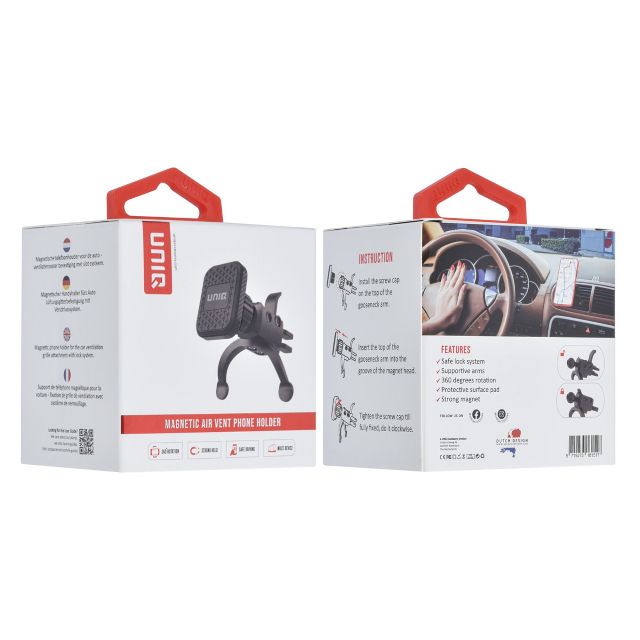 UNIQ Accessory Magnetische ventilatierooster Telefoonhouder - Zwart