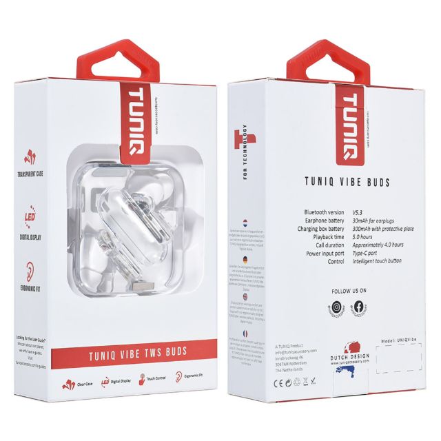 TUNIQ Vibe Wireless Oordopje - Blauw