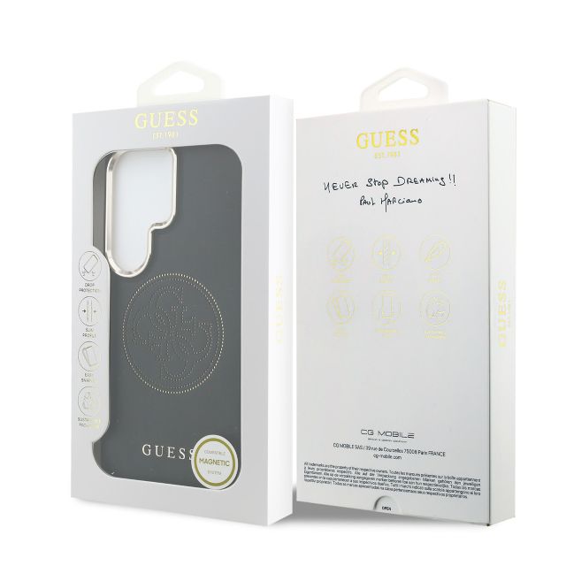 Guess Galaxy S26 Ultra Backcover hoesje - MagSafe - 4G Perforated Logo - Zwart