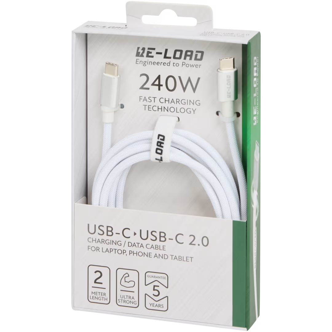 Re-load laad- en datakabel USB-C naar USB-C