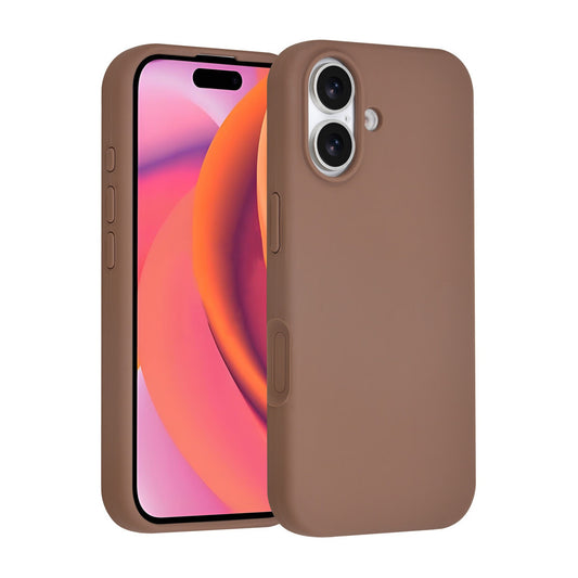iPhone 17 Backcover hoesje - Full Silicone - Bruin