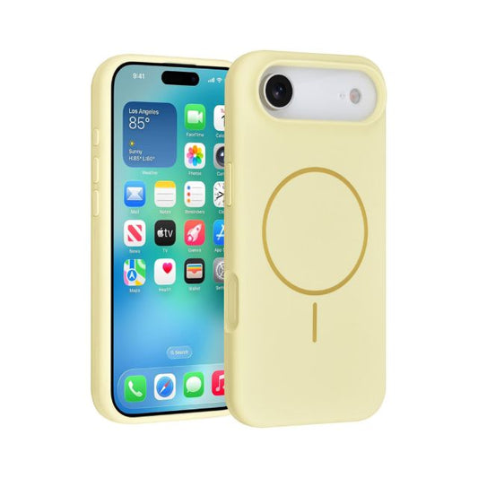 iPhone 17 Air Backcover hoesje - Magsafe - Full Silicone - Geel