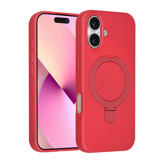 iPhone 17 Backcover hoesje - Magsafe With Ring Stand - Hanger - Tangerine Cherry Red