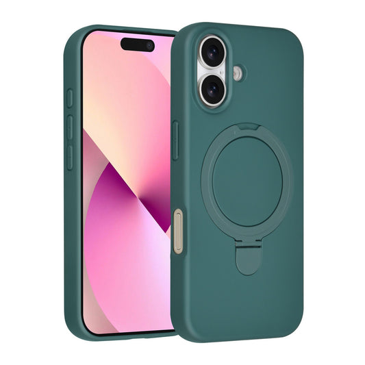 iPhone 17 Backcover hoesje - Magsafe With Ring Stand - Hanger - Tangerine Dark Green