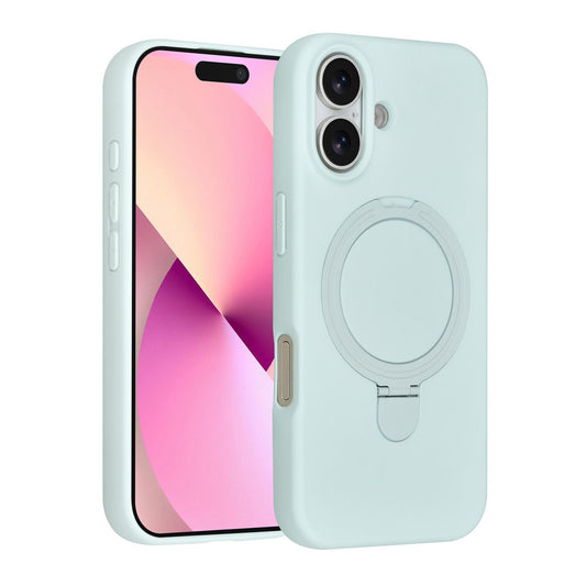 iPhone 17 Backcover hoesje - Magsafe With Ring Stand - Hanger - Tangerine Mint Green