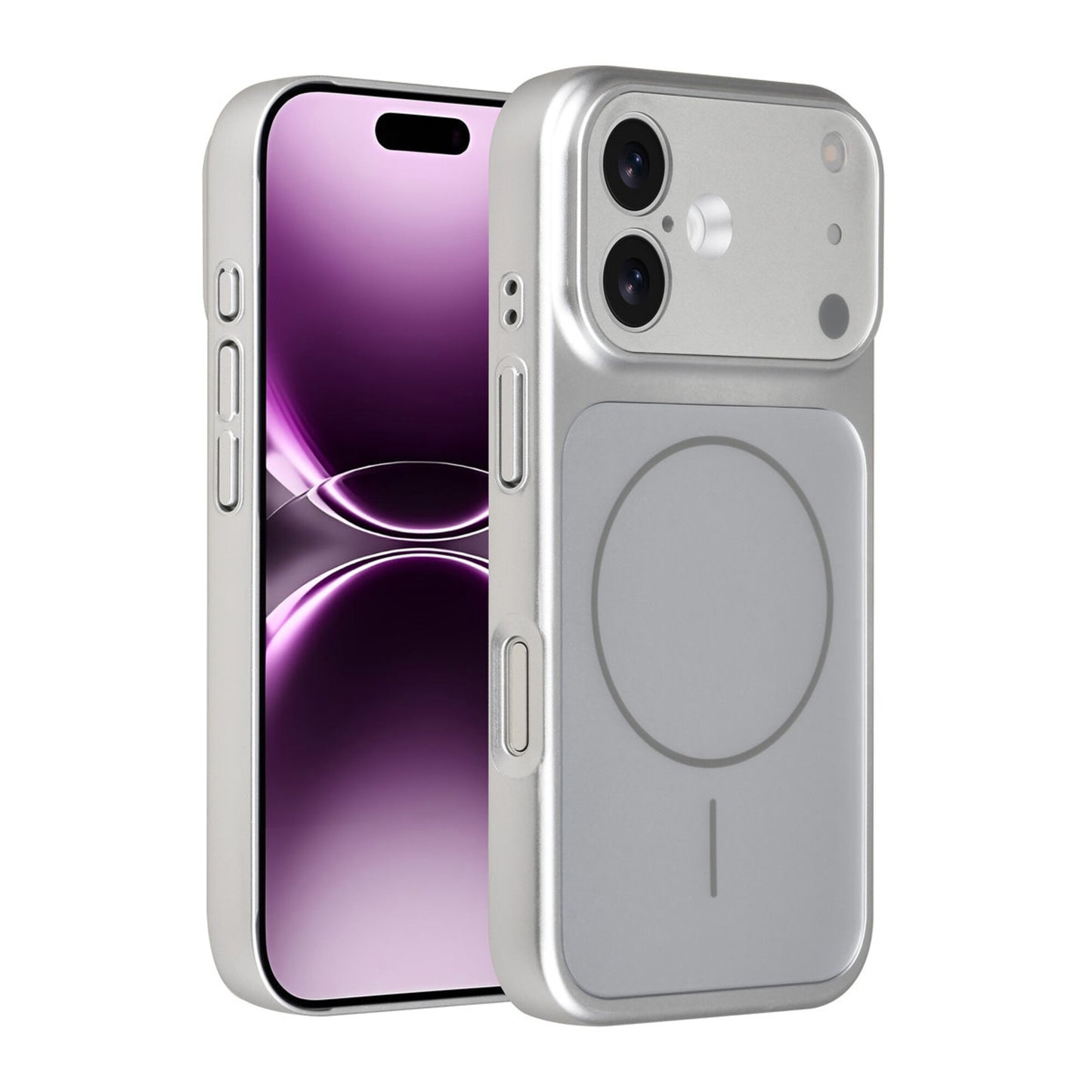 iPhone 17 Backcover hoesje - Magsafe full protection cover - Zilver