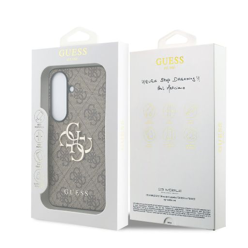 Guess Galaxy S26 Plus Backcover hoesje - 4G - Big Metal Logo - Bruin