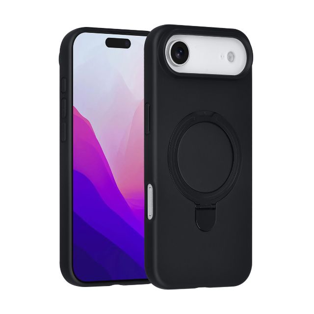 iPhone 17 Air Backcover hoesje - Magsafe With Ring Stand - Hanger - Zwart
