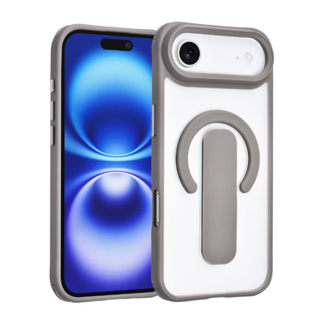 iPhone 17 Air Backcover hoesje - Built-in Ring Stand - Antishock - Transparent