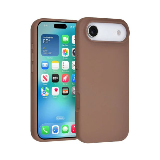 iPhone 17 Air Backcover hoesje - Full Silicone - Bruin