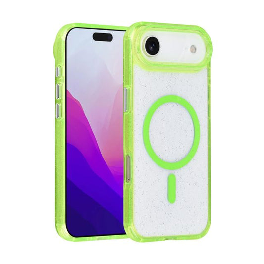 iPhone 17 Air Backcover hoesje - Magsafe - Glitter - Hanger - Groen