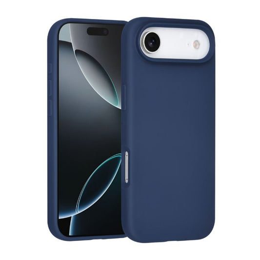 iPhone 17 Air Backcover hoesje - Premium Liquid Silicon - DonkerBlauw
