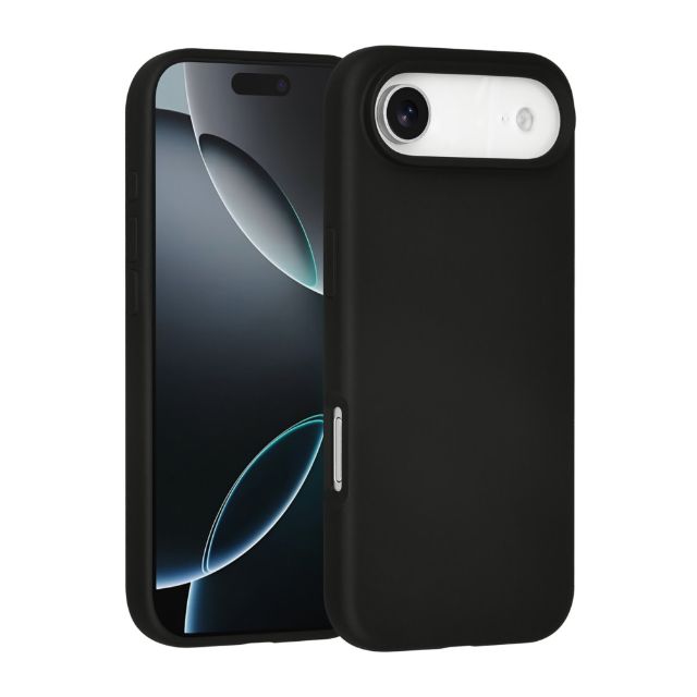 iPhone 17 Air Backcover hoesje - Premium Liquid Silicon - Zwart