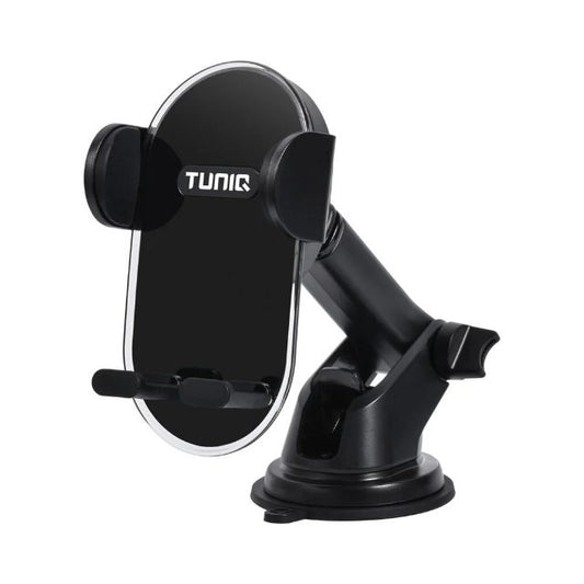 TUNIQ 360 graden draaibare Dashboard & Windscherm Telefoonhouder - Zwart