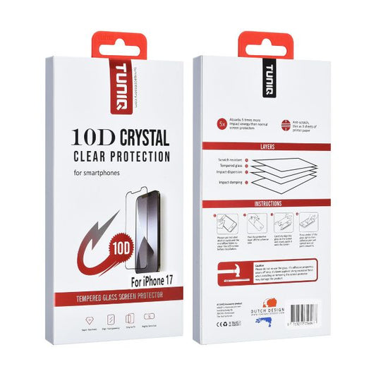 iPhone 17 Screenprotector - Full coverage Screenprotector - Zwarte Rand