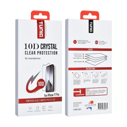 iPhone 17 Pro Screenprotector - Full coverage Screenprotector - Zwarte Rand
