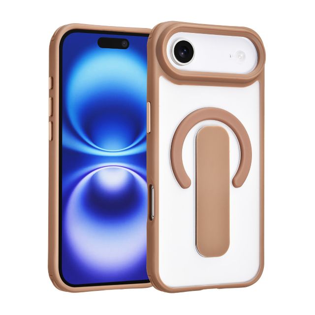 iPhone 17 Air Backcover hoesje - Built-in Ring Stand - Antishock - Blauw