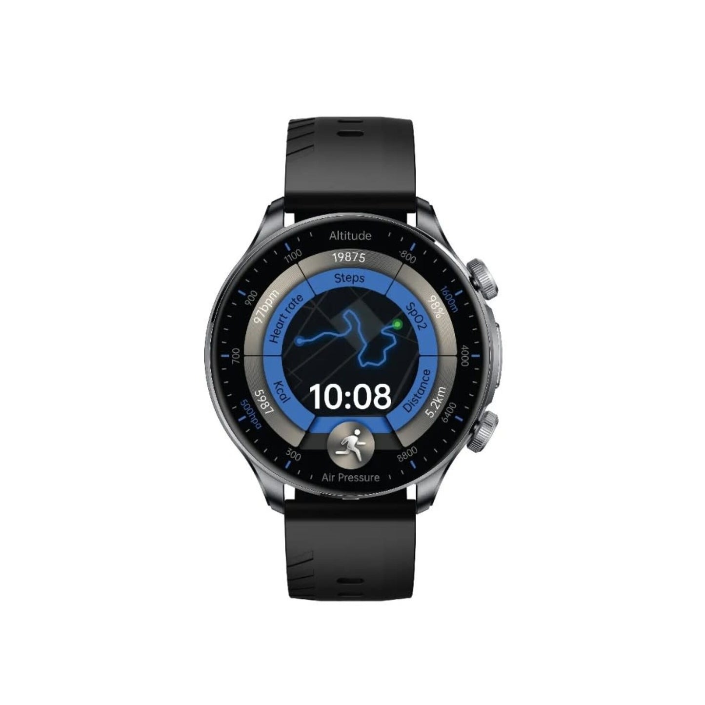 Green Lion Track GPS Smart Watch - Zwart