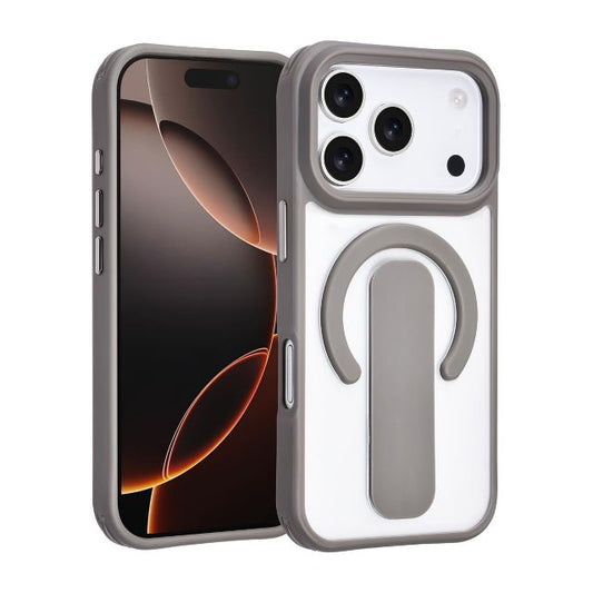iPhone 17 Pro Backcover hoesje - Built-in Ring Stand - Antishock - Grijs