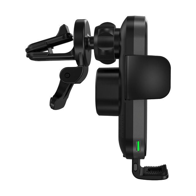 UNIQ Accessory 2 in 1 telefoonhouder en draadloze oplader voor de auto - ventilatierooster - zwart