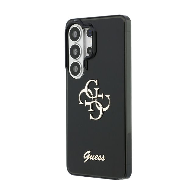 Guess Galaxy S26 Ultra Backcover hoesje - MagSafe - 4G Script Metal Logo - Black Edge - Zwart