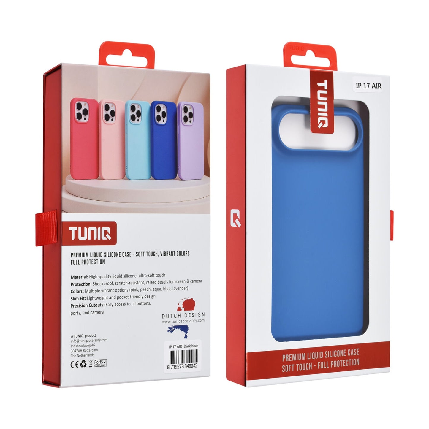 iPhone 17 Air Backcover hoesje - Koraalblauw