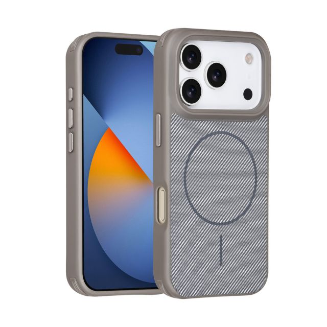 iPhone 17 Pro Backcover hoesje - Magsafe - Carbon Fiber - Shockproof - Zwart