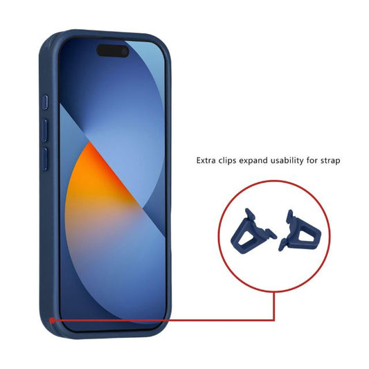 iPhone 17 Pro Backcover hoesje - Magsafe - Carbon Fiber - Shockproof - Blauw
