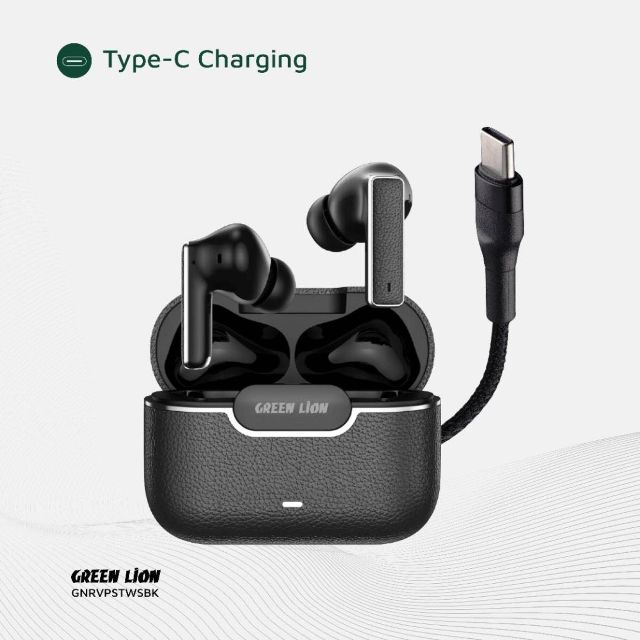 Green Lion River Plus True Wireless Earbuds - Zwart