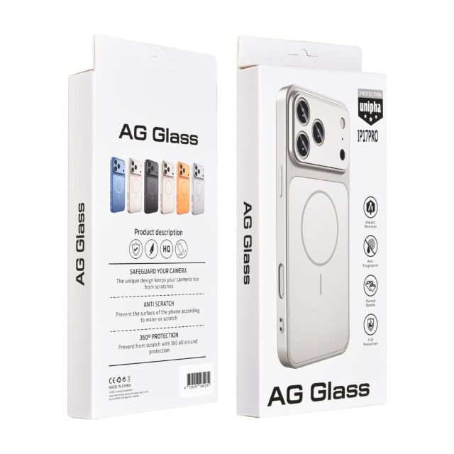AG Matte Glass iPhone 17 Pro Backcover hoesje - Magsafe full protection cover - Oranje
