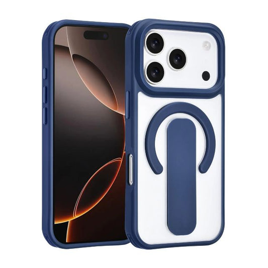 iPhone 17 Pro Backcover hoesje - Built-in Ring Stand - Antishock - Blauw