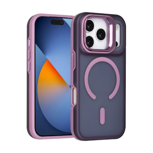 iPhone 17 Pro Backcover hoesje - Magsafe - With Camera Stand - Paars