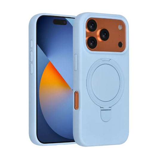 iPhone 17 Pro Backcover hoesje - Magsafe With Ring Stand - Hanger - Baby Blue