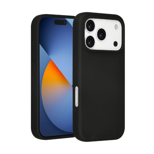 iPhone 17 Pro Backcover hoesje - Premium Liquid Silicon - Zwart