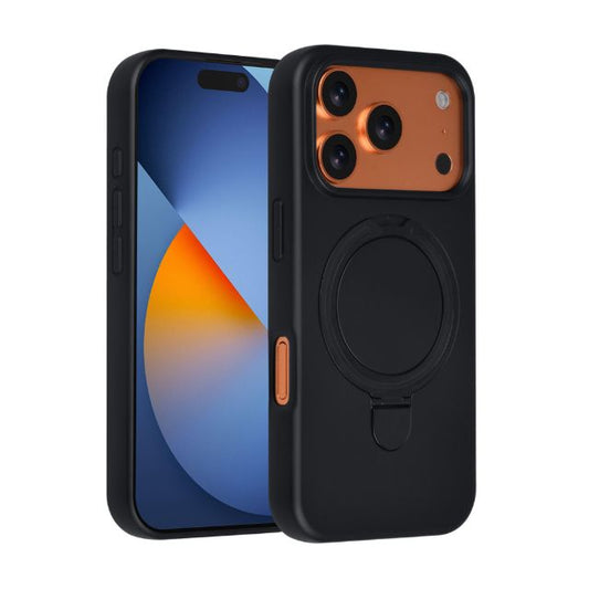 iPhone 17 Pro Backcover hoesje - Magsafe With Ring Stand - Hanger - Zwart