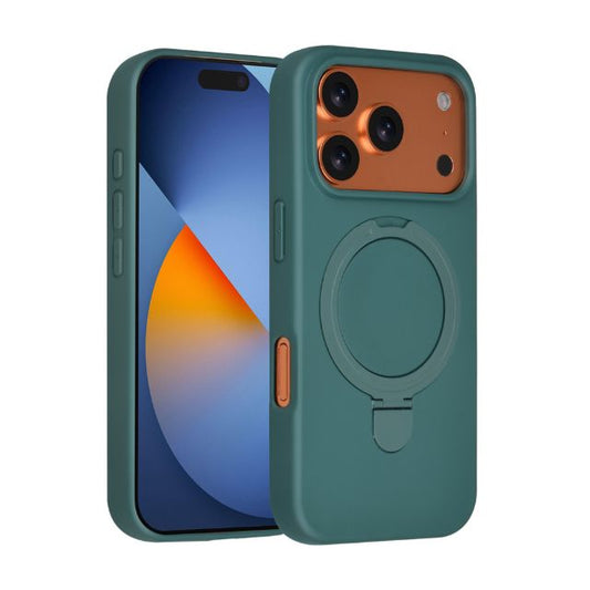 iPhone 17 Pro Backcover hoesje - Magsafe With Ring Stand - Hanger - DonkerGroen
