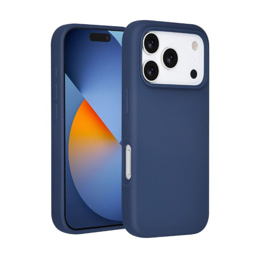 iPhone 17 Pro Backcover hoesje - Premium Liquid Silicon - DonkerBlauw