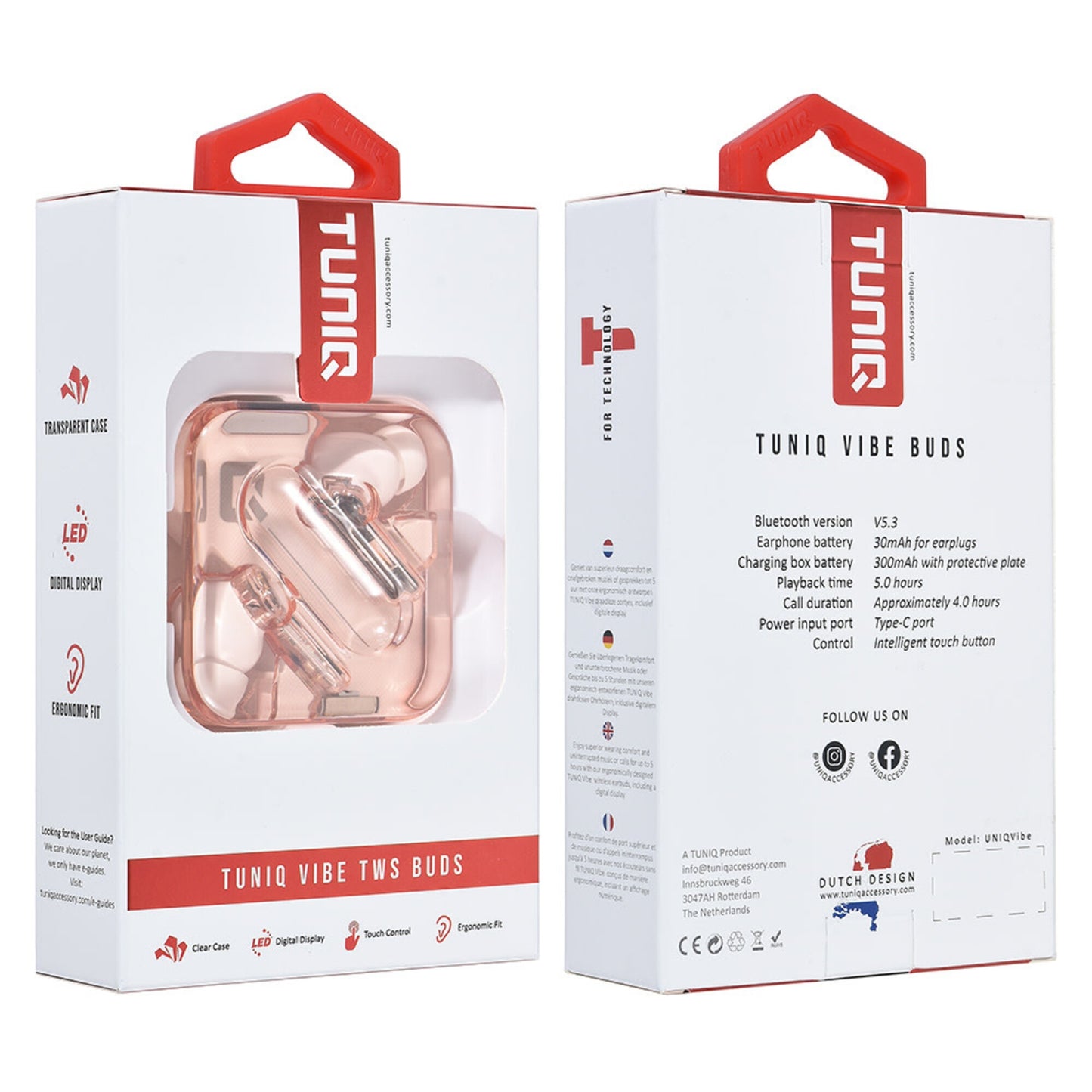 TUNIQ Vibe Wireless Oordopje - Zwart