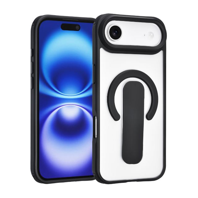 iPhone 17 Air Backcover hoesje - Built-in Ring Stand - Antishock - Blauw