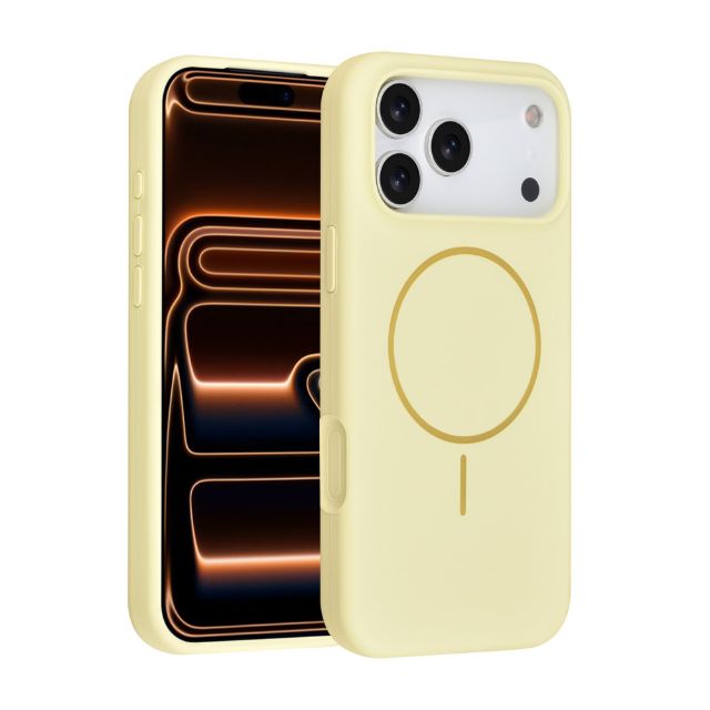 iPhone 17 Pro Max Backcover hoesje - Magsafe - Full Silicone - Felroze