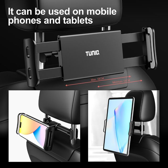 TUNIQ Universele Tablet/Telefoon Hoofdsteunhouder