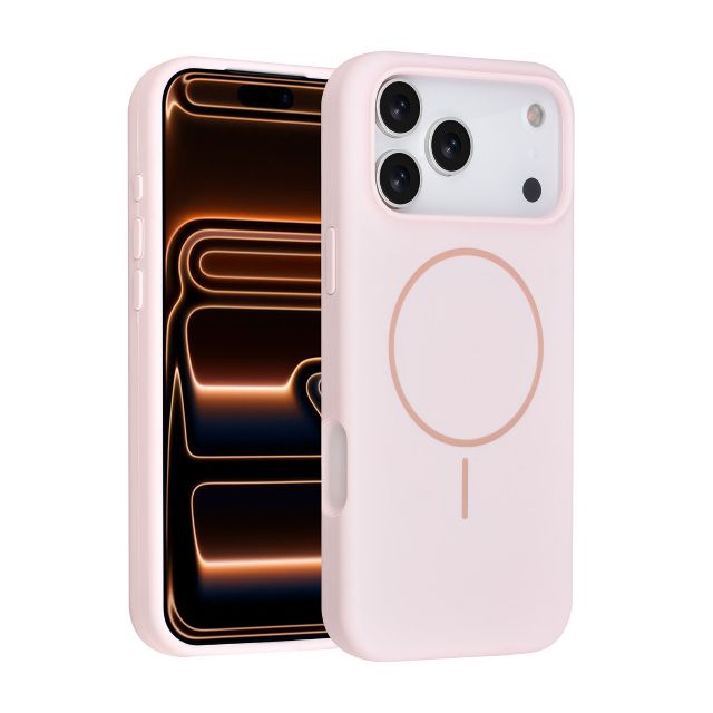 iPhone 17 Pro Max Backcover hoesje - Magsafe - Full Silicone - Felroze