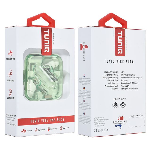 TUNIQ Vibe Wireless Oordopje - Blauw