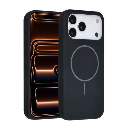 iPhone 17 Pro Max Backcover hoesje - Magsafe - Full Silicone - Zwart