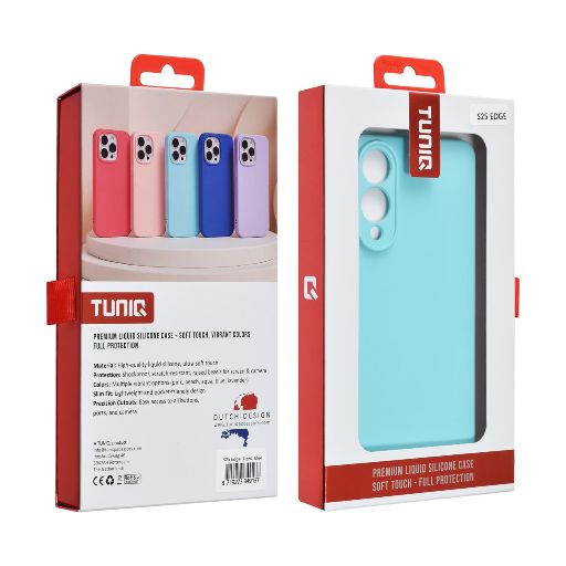 TUNIQ Galaxy S25 Edge Backcover hoesje - Koraalblauw