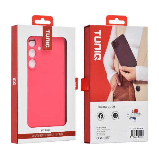 TUNIQ Galaxy S25 Plus Backcover hoesje - Felroze