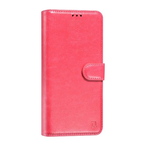 TUNIQ Galaxy S25 Book Case hoesje - Pasjeshouder voor 3 pasjes - Hanger - Felroze